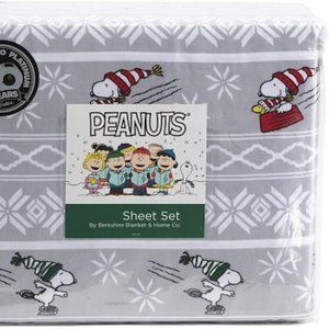 NEW Peanuts FAIR ISLE Snoopy Woodstock Holiday TWIN SIZE Sheet Set - christmas